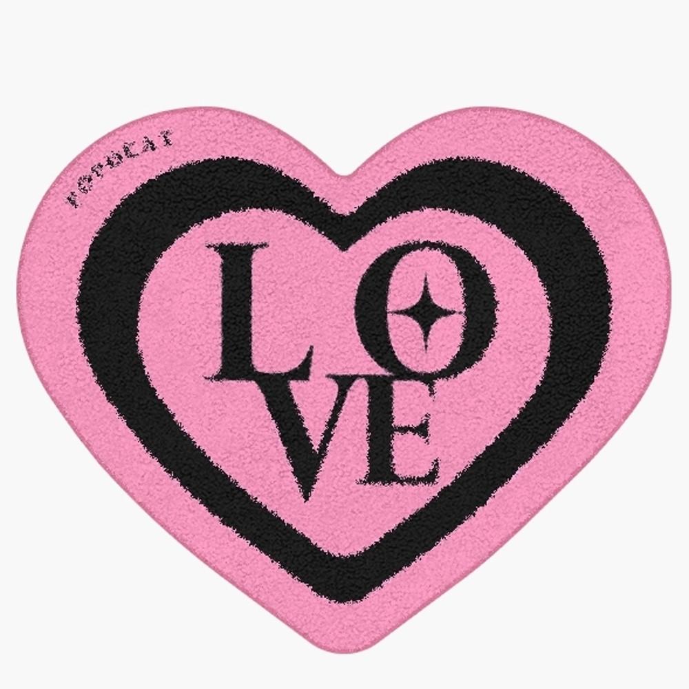 4type 키치 핑크 하트 포인트 러그 발매트