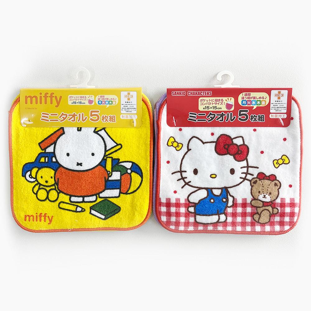 산리오 미피 캐릭터 미니 손수건 5종 세트