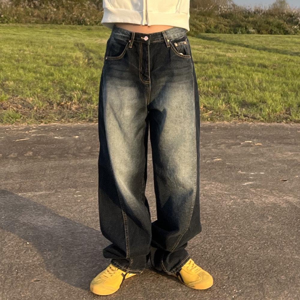 outside incision long washed denim 아웃 와이드 절개 워싱 데님 (S,M,L) : 워즈웨잇앤씨