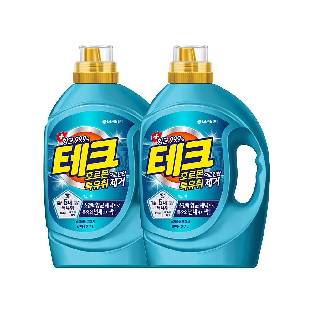 테크 특유취 일반용 세탁세제 2.7L 2개