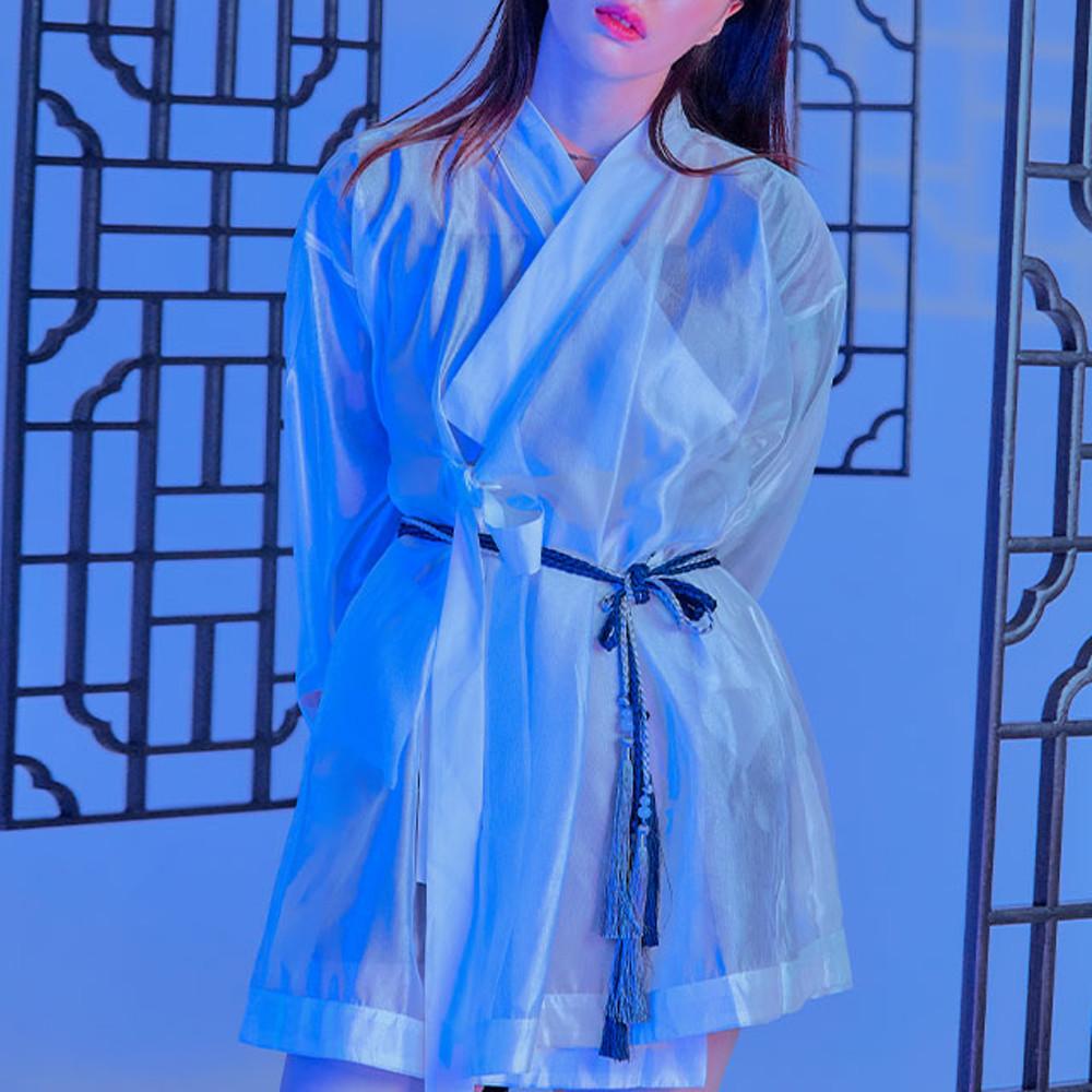 TM3 한 와이드 학창의 두루마기 가디건 화이트