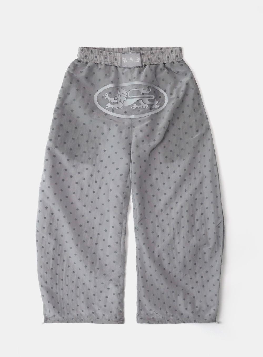 [w-pts25-032] Mystic Nylon Reflective Jogger - Grey Dot