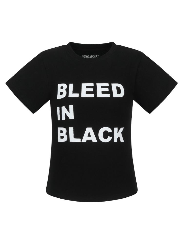 [mnem] Bleed in Black Tee (black)