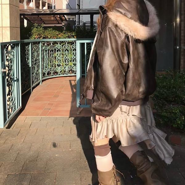 시부 레더 퍼 자켓 ( sibu leahter fur jacket )