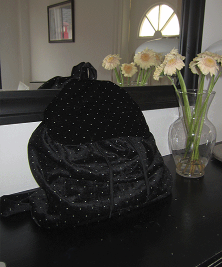 [MD Recommendation🖤] Dot Velvet Backpack - 2 colors