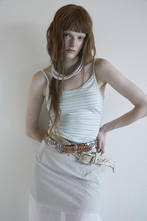 STRIPE SLEEVELESS IN MELON