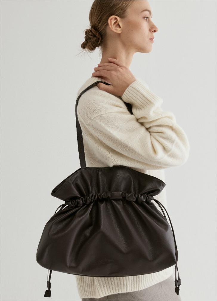 Bucket Tote Bag Brown