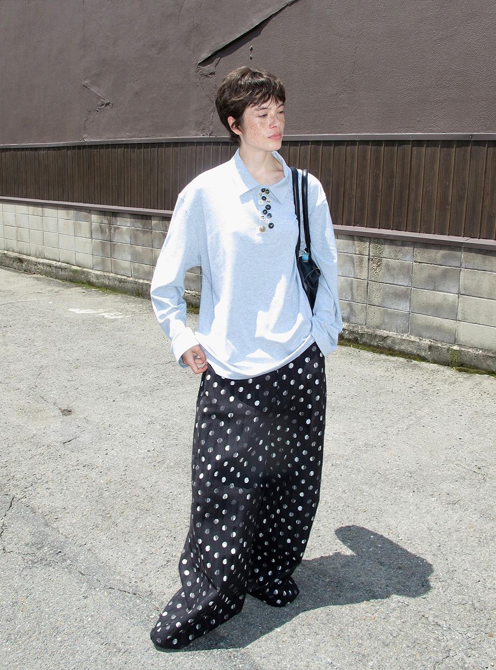 Loose Fit Button Collar Pullover