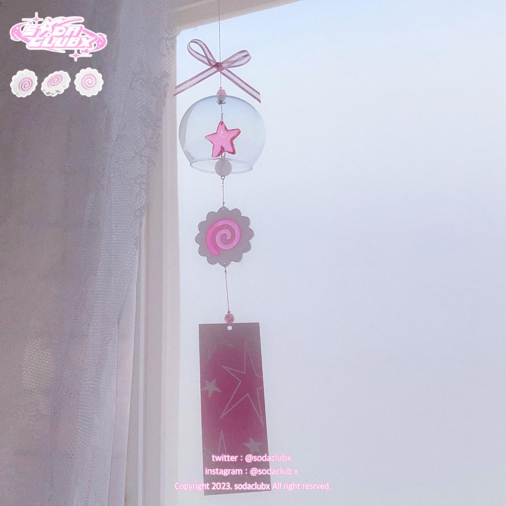 [ 분홍♡ ] 큐티 어묵 후우링 🍥 | 아크릴 썬캐쳐 모빌 | 유리풍경