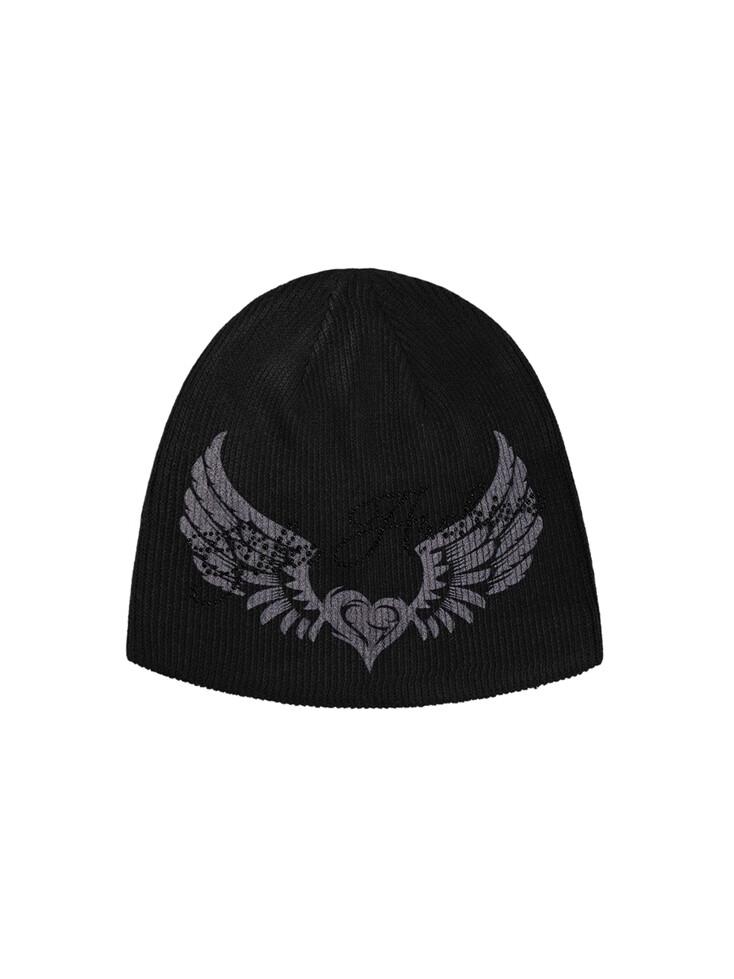 CRYSTAL WING BEANIE_BK