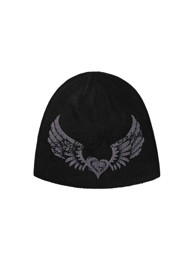 CRYSTAL WING BEANIE_BK