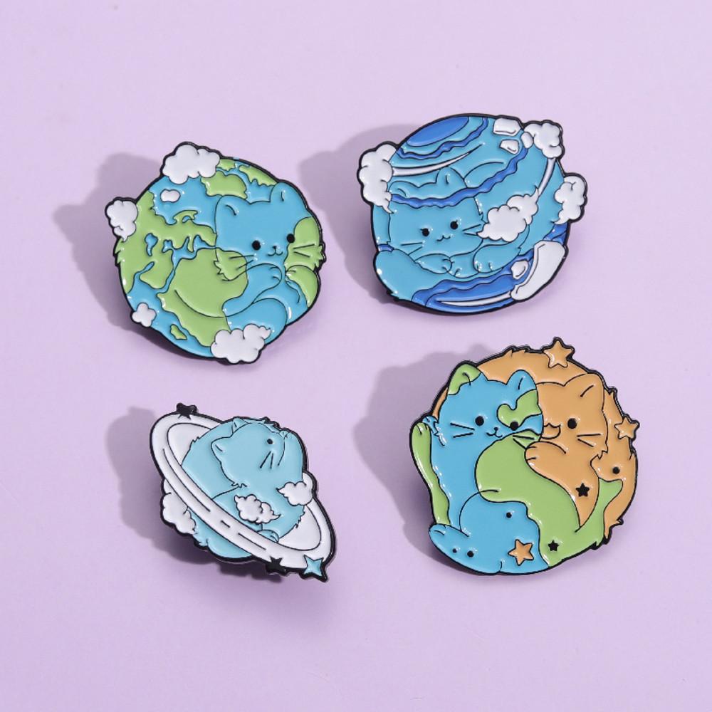 고양이 행성 브로치 뱃지