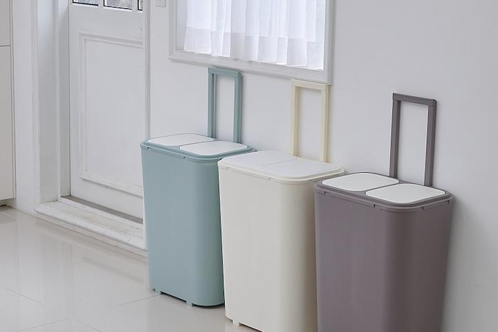 보담 다용도 대용량 캐리어형 분리수거함 60리터