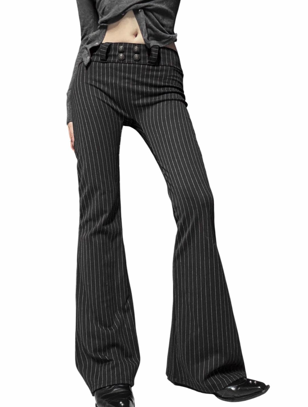 엔틱 버튼 부츠컷 슬랙스