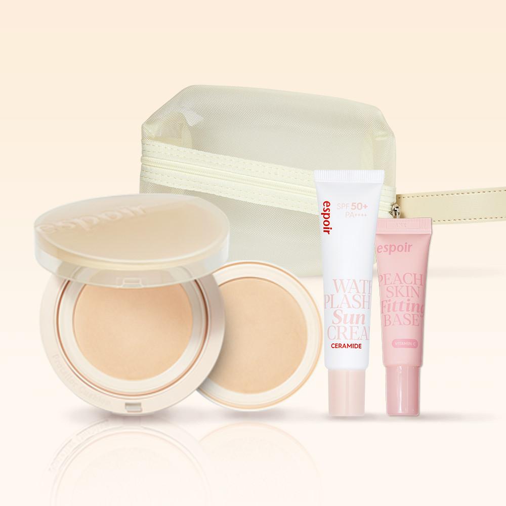 에스쁘아 프로 테일러 비내추럴 쿠션 SPF50 PA++++ 13gx2 (단품+리필)+디럭스키트 증정(메쉬파우치+미니선크림+미니베이스)N도착보장
