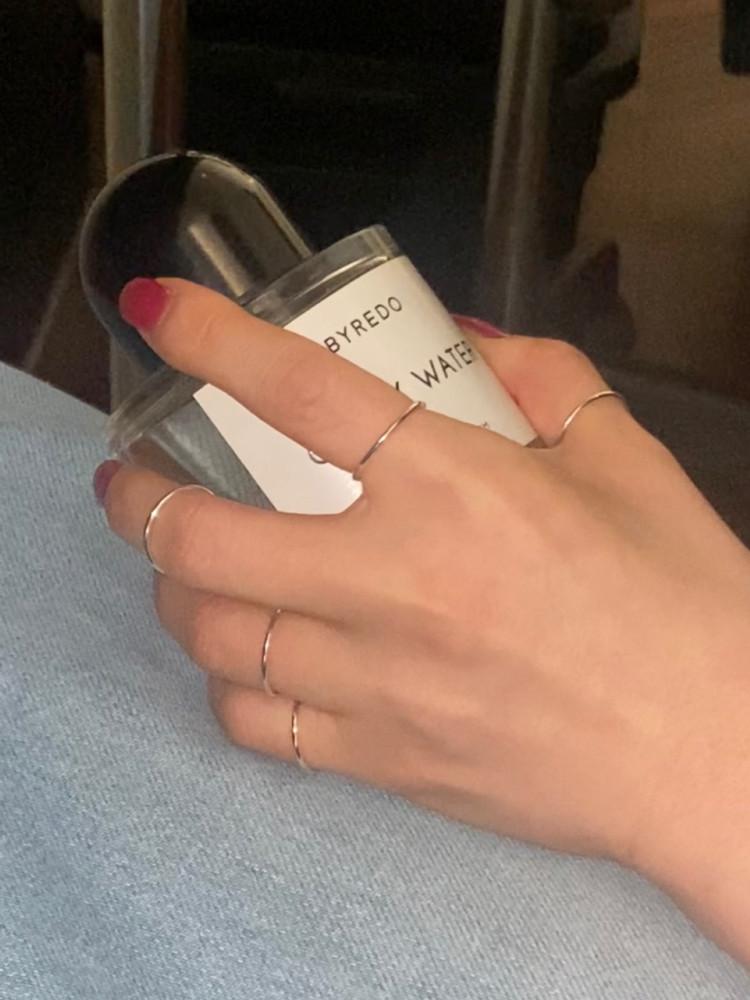 레이어드 은 실 애끼 검지 얇은 데일리 기본 가드링 실버 반지