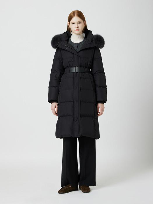 폭스퍼 하이넥 롱 구스 다운 BK_C254PSG387