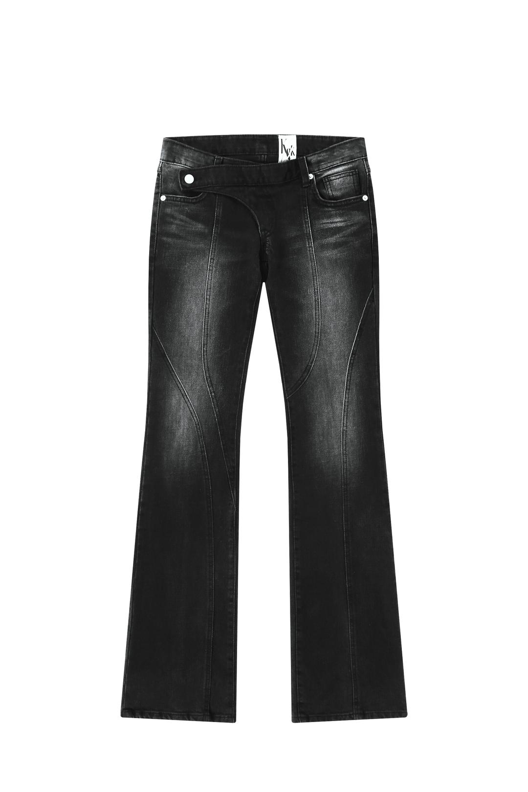 Low Rise Washing Jean Black