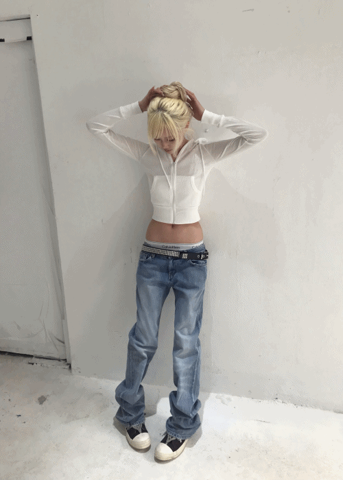 STACKED LOW DENIM PT