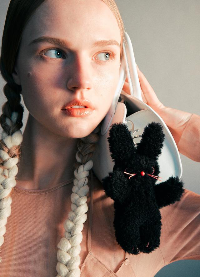 BURBUR BUNNY FRIENDS KEYRING (BLACK&PINK)