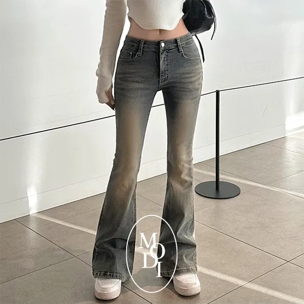 리뷰극찬👍[XS~L./자체제작🤎] '링마벨' 로우 부츠컷 데님pt (프리미엄 링사, 스판2%)