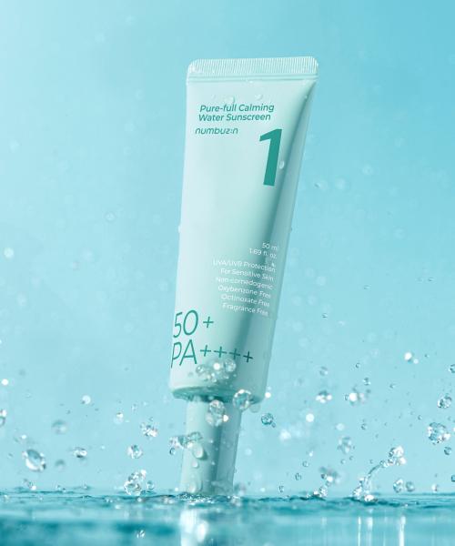 넘버즈인 1번 청초 진정맑은 물막선크림 SPF50+ PA++++