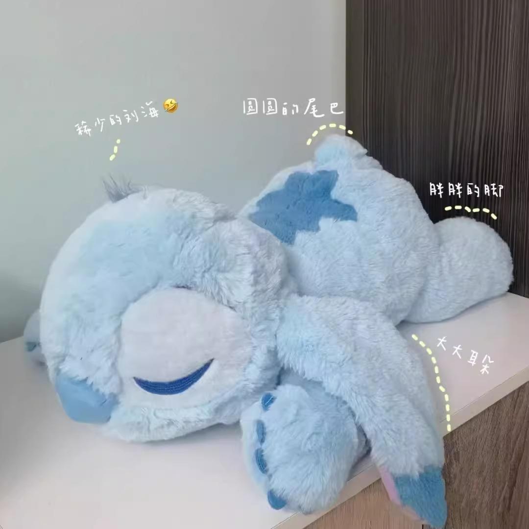 스티치 봉제 인형 잠자리 쿠션 엎드린 스티치 라지 대형 생일 선물, 스티치, 40cm, 1개
