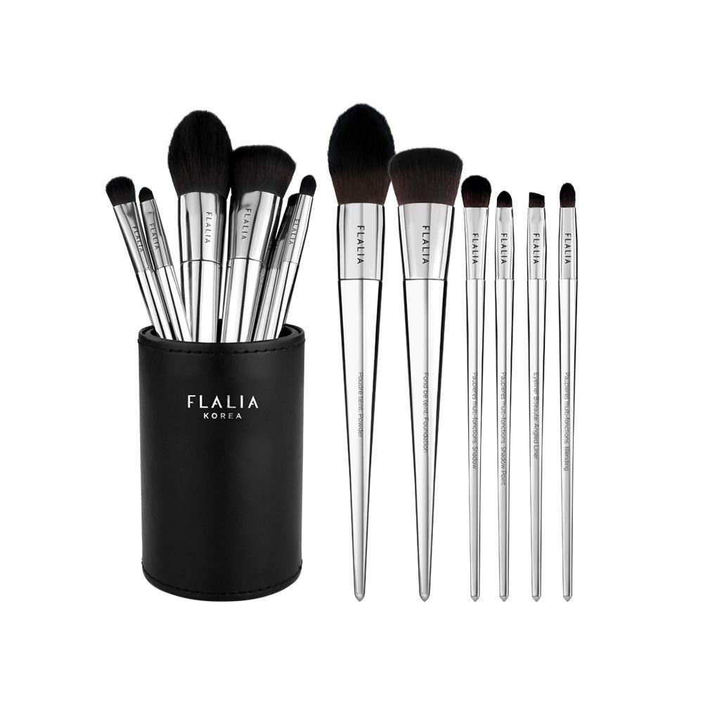 플라리아 메탈 6종 메이크업 브러쉬세트 파우더 파운데이션 아이섀도우 브러시 화장 붓