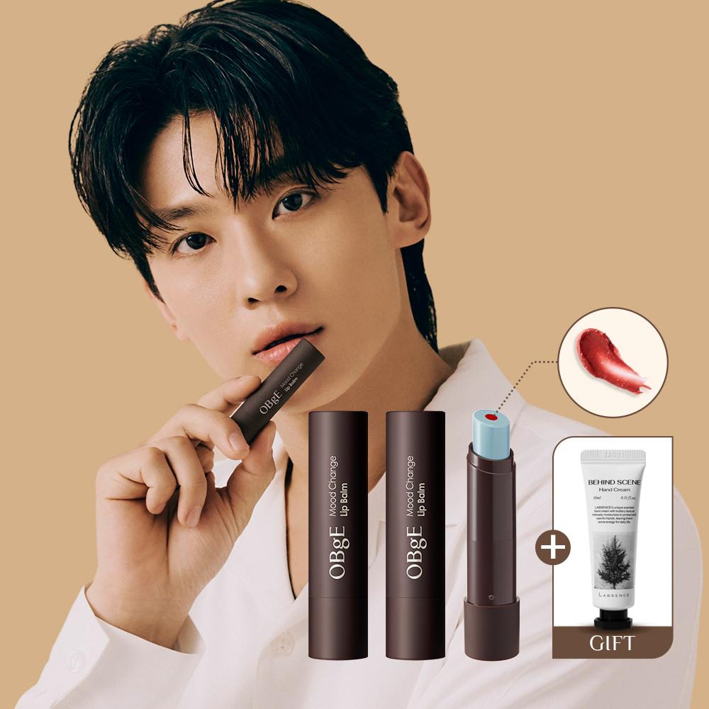 [1+1 립케어세트] 오브제 무드 체인지 립밤+허니버터 립밤+비하인드씬핸드크림10ml