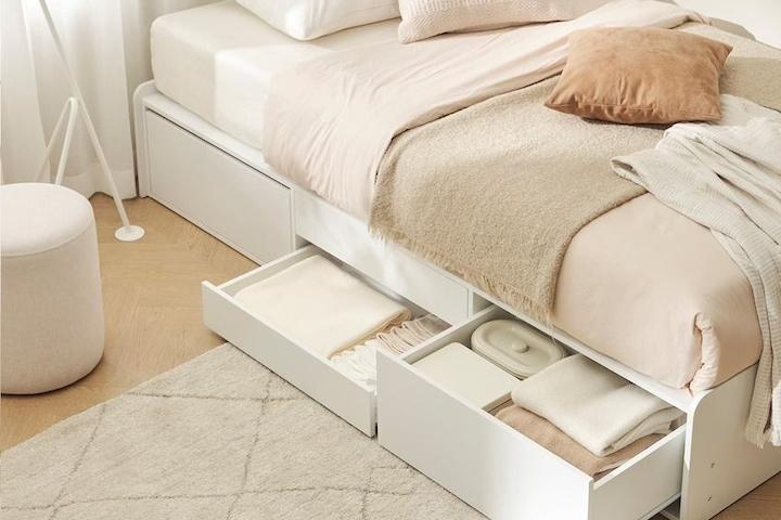네드 무헤드 4단 멀티 통서랍형 수납 침대 SS/Q