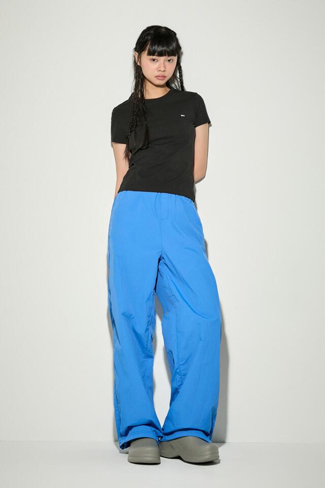 슬림 저지 크루넥 티셔츠