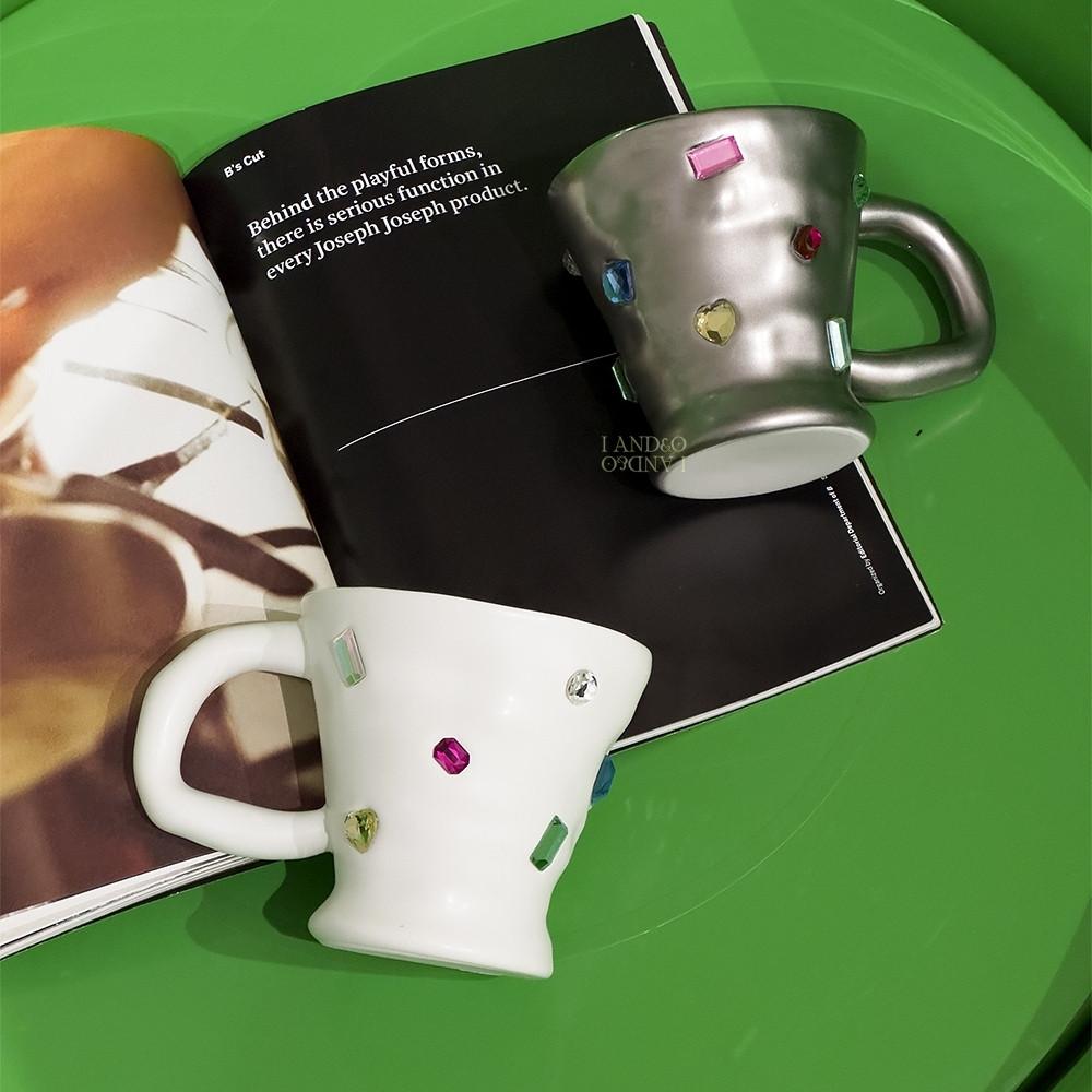 Gems Mug 보석 머그컵 빈티지컵 어글리컵 홈카페 선물용컵