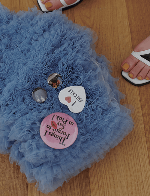 vintage tin badge set