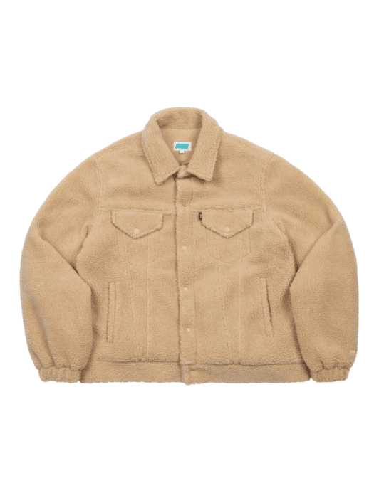 Boa Fleece Trucker Beige (MBMAX60610)