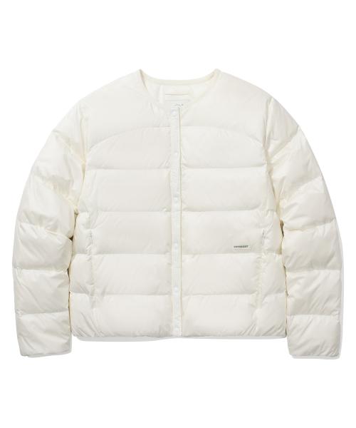 커버낫 우먼(COVERNAT WOMAN)  RDS 우먼 커버라이트 카라리스 다운 점퍼 아이보리 - 사이즈 & 후기 | 무신사