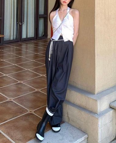 서쿠키 그레이 핀턱 슬랙스