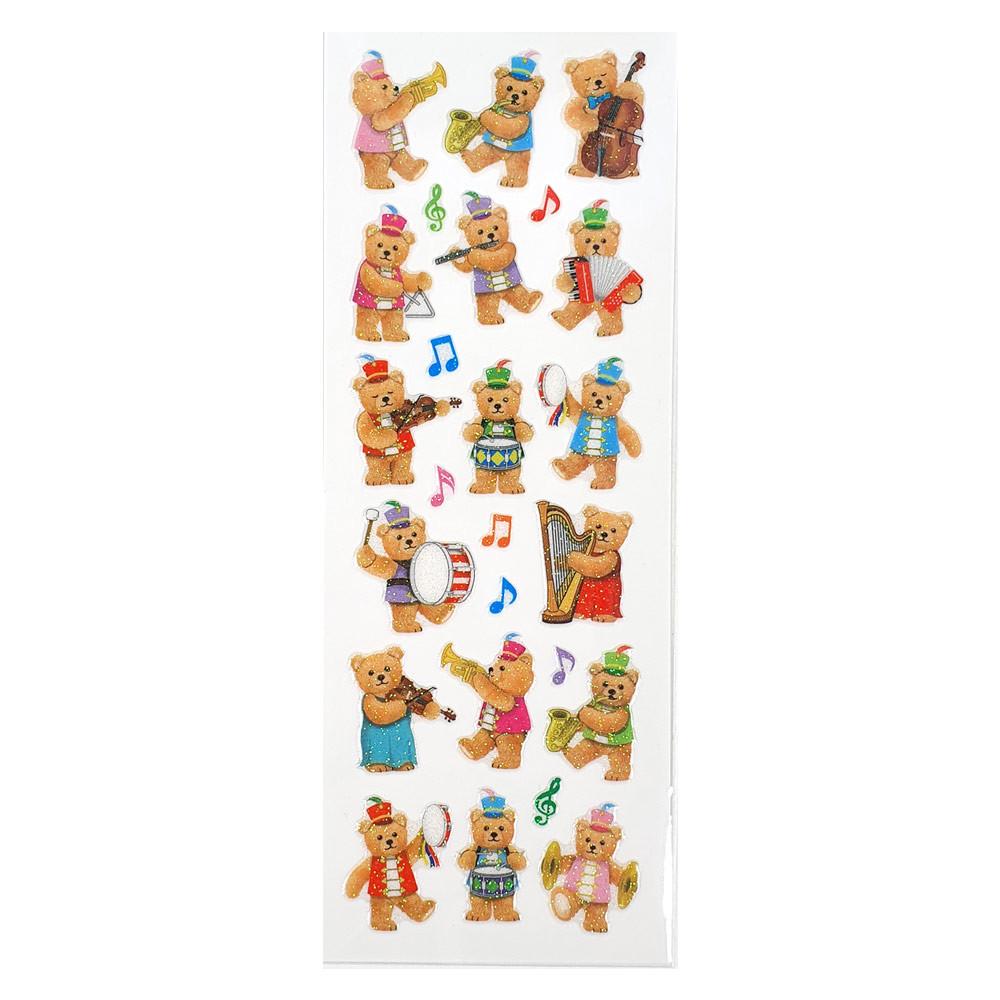 스티커펀 글리터펄 스티커 [베어뮤지션] ZR362