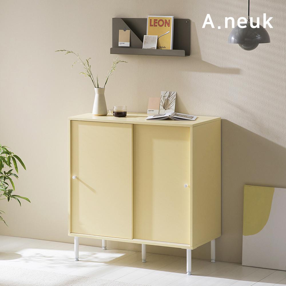 아늑 멜로우 슬라이딩 수납장 800 / 다용도 높은 수납장