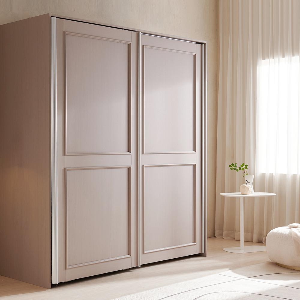 [단독 최저가] 더블린 루체 웨인스몰딩 슬라이딩 옷장 160~210cm (행거형/수납형/선반형)