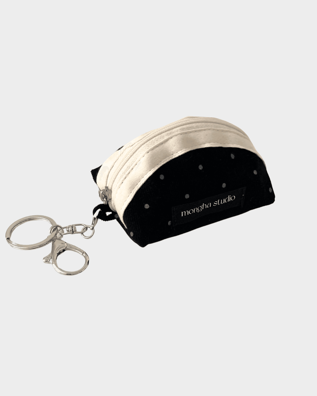 Dot keyring pouch - black