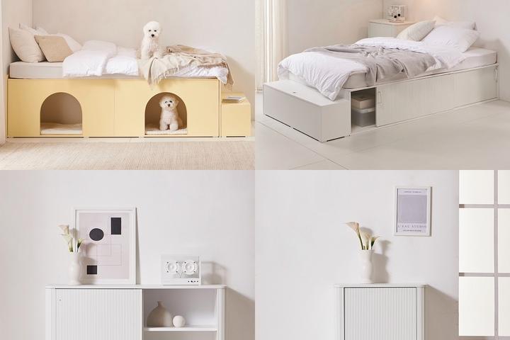 리뷰이벤트! 친환경 E0 자재 넉넉한 빅수납침대 SS/Q 외 수납장