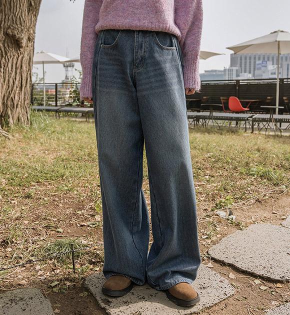 6DA32161JJ_체형커버 융기모 코듀로이데님(숏/롱)