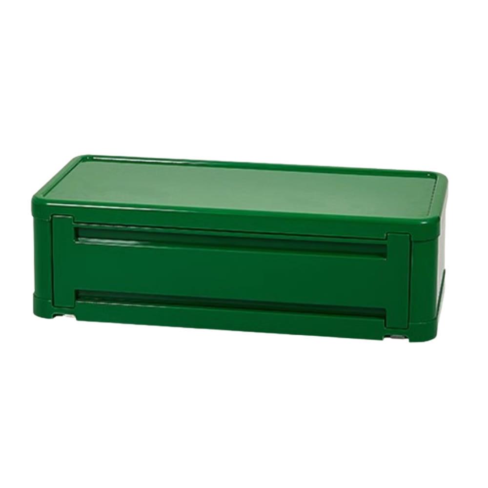 고심 카르텔 수납장 서랍장 스택킹 선반 1단 그린