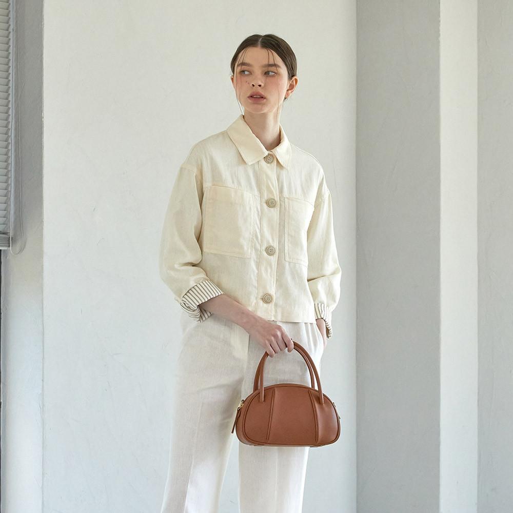 [N도착보장] 몽삭 셀 소가죽 토트백 스몰브라운  AL23-2264-BW