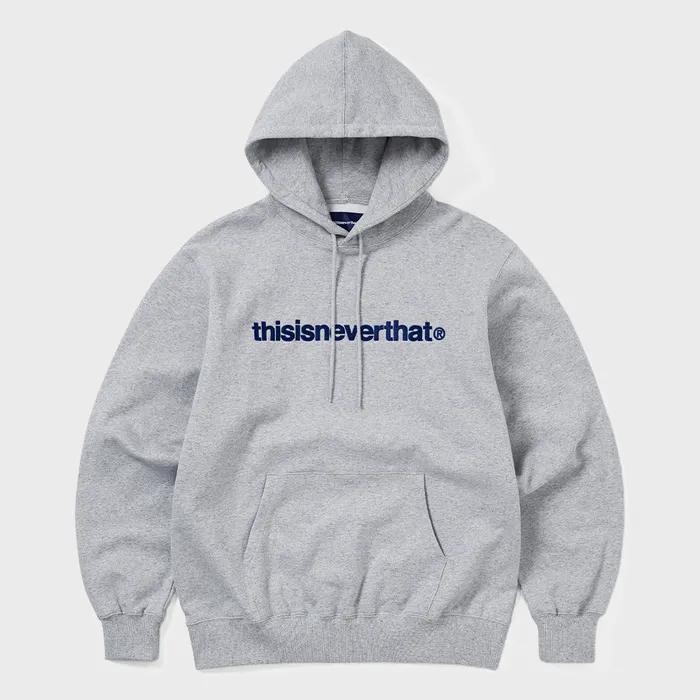 T-Logo Hoodie Heather Grey