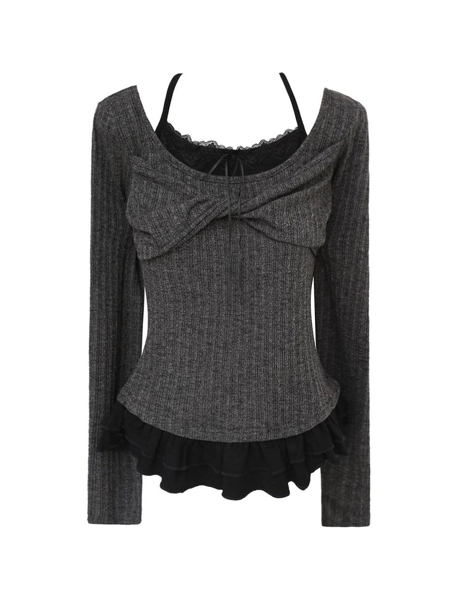 레나 러플 레이어드 립 탑 232841744