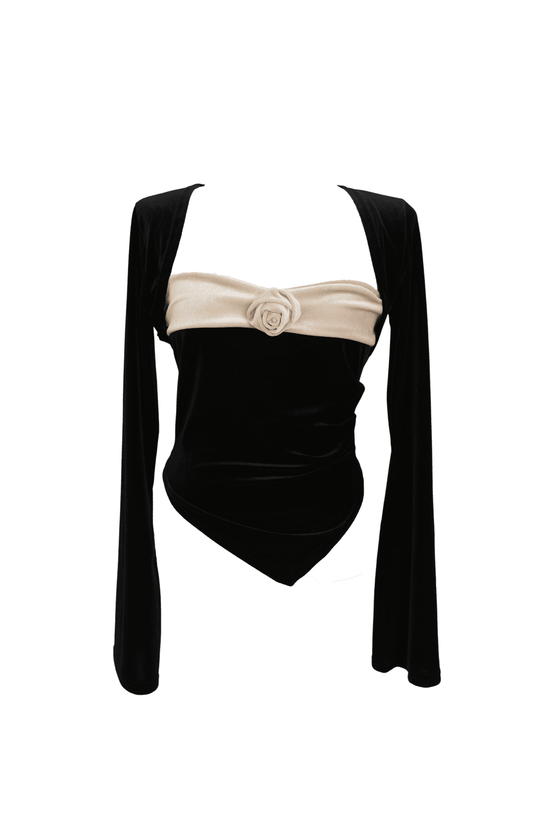 [Holiday] Velvet rose corsage T (Black)