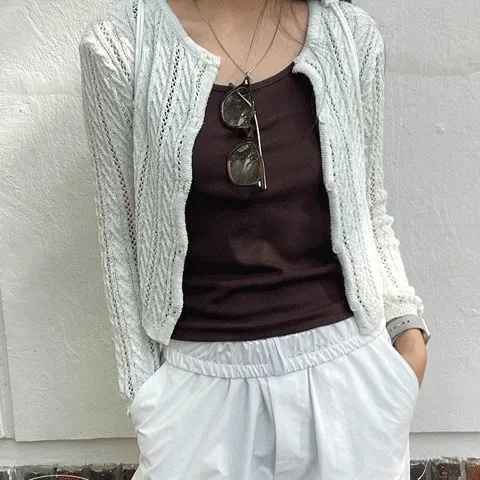 썸머 크런치 펀칭 가디건 3C