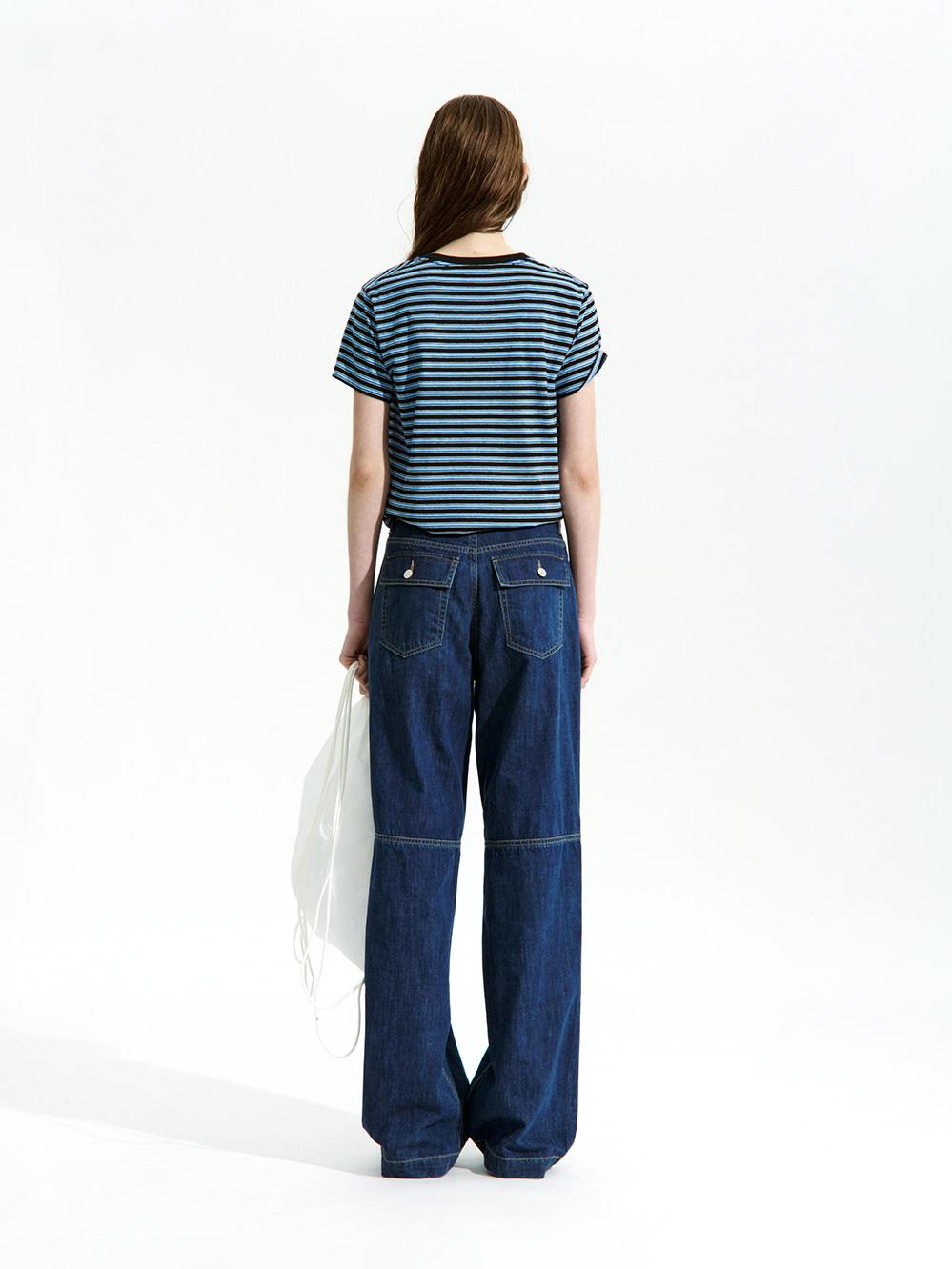 Lc STRIPED MINI T-SHIRT_BLACK