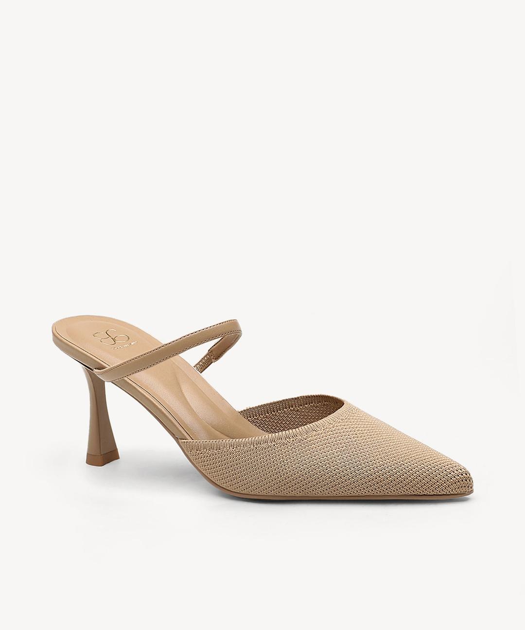 StyleFlex Strap Pointed Toe Heeled Mules